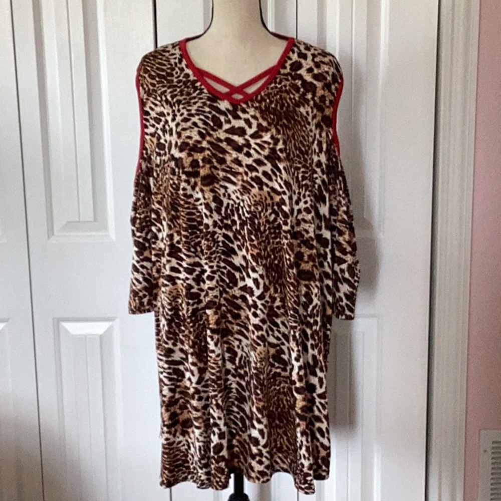 Southern Charm Leopard Blouse  xxl
